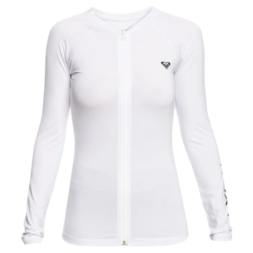 NEW Roxy White Zip-Up Rash Guard